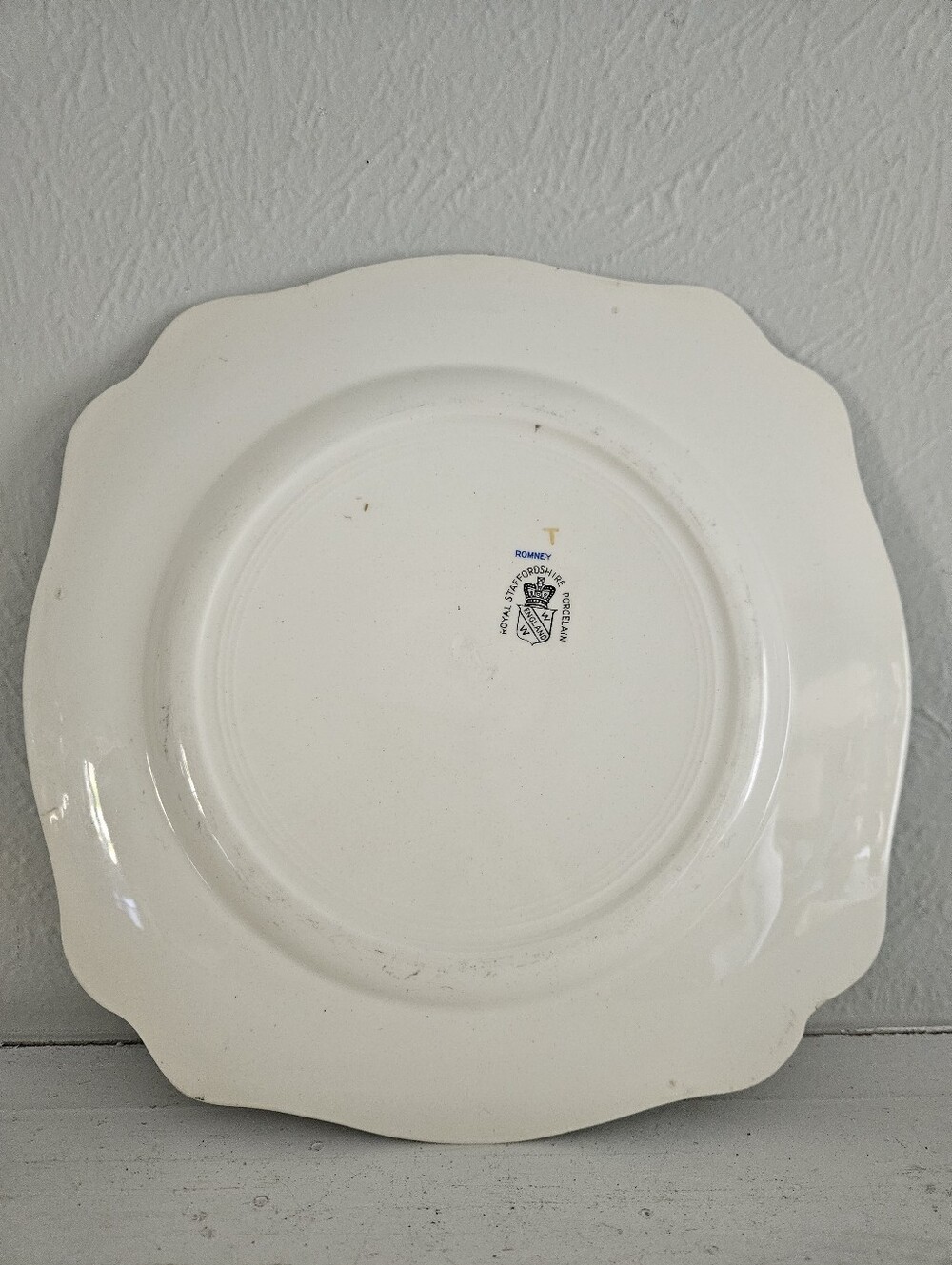 Vintage Royal Staffordshire Arthur J.Wilkinson Romney Floral Square Plate - Picture 4 of 7